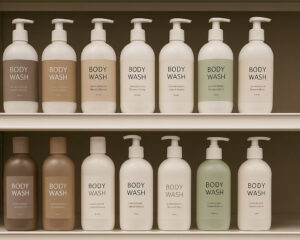 body wash bottles