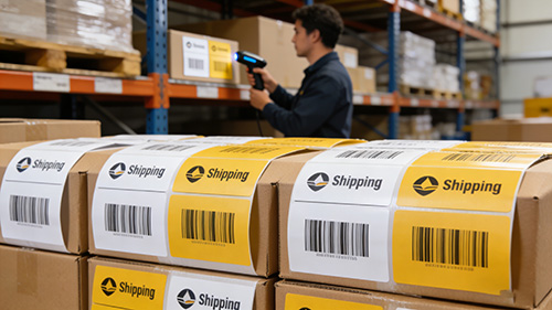 self adhesive shipping labels